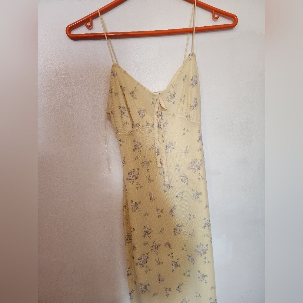 Women’s | Yellow Floral Slip Dress Maxi | Size M - Picture 3 of 7